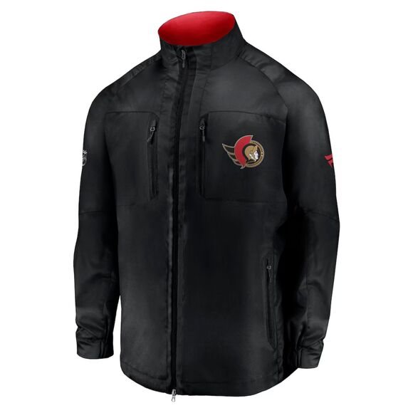 XL Men's Ottawa Senators Fanatics Black Locker Room Rink Raglan Full-Zip Jacket - Picture 1 of 3